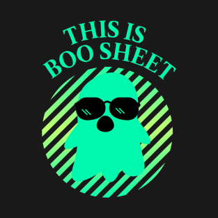 Colorful Halloween Ghost - 'Boo Sheet' Funny Design T-Shirt