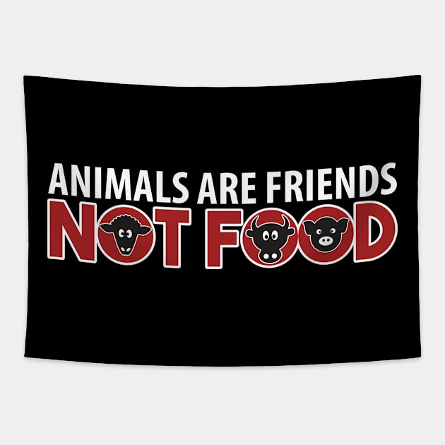 Animals Are Friends Not Food Tapestry by yeoys