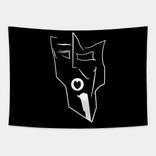 Ambiguous Feaful Clan Face (White) Tapestry