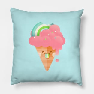 Strawberry Rainbow Ice Cream Pillow