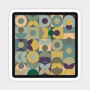 Geometric Retro Vintage Abstract Pattern Nordic Magnet