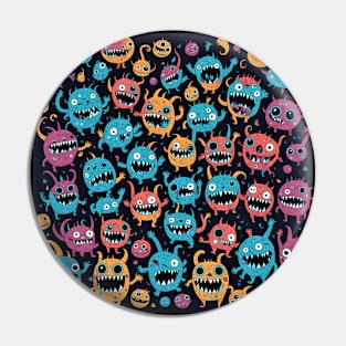 cute monsters halloween colors Pin