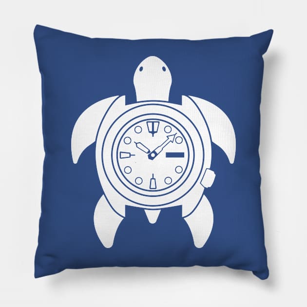 Turtle - white Pillow by spicytees