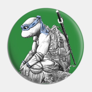 Teenage Mutant Ninja Turtles - Leonardo B&W Pin