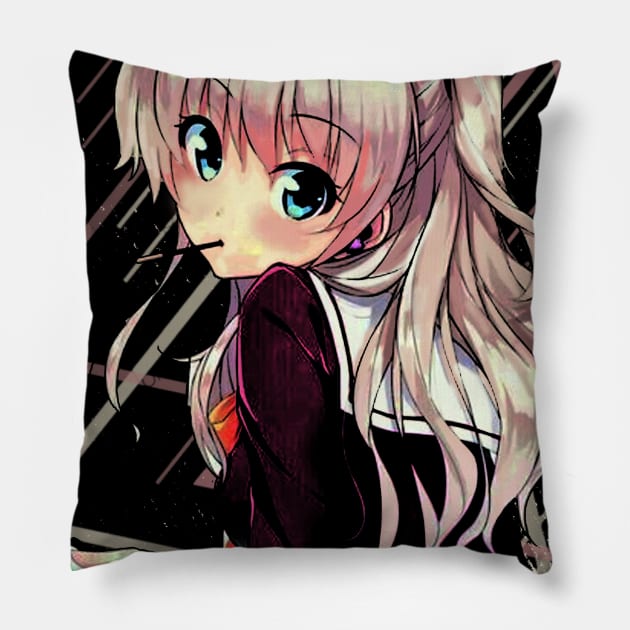 Charlotte Nao tomori Pillow by hackneydagger