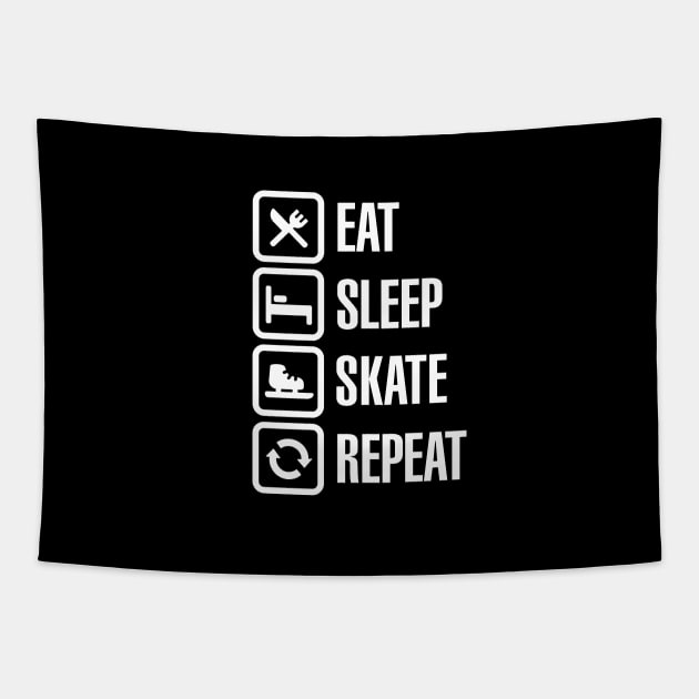 Eat sleep speed ice skate repeat Tapestry by LaundryFactory