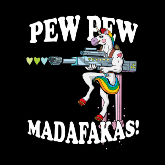 Pew Pew Madafakas! Unicorn with heart Gun Funny Tshirt - Gay Rights - Phone Case