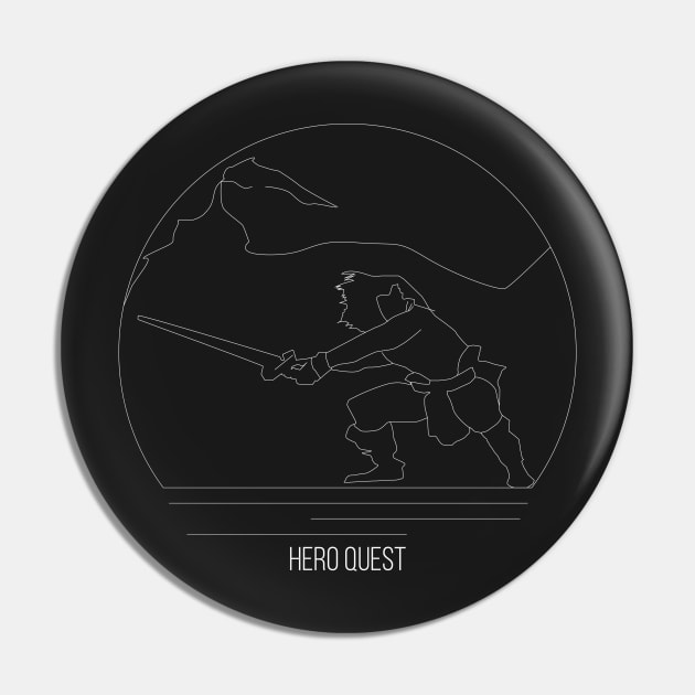 Heroquest Minimalist Line Art - Board Game Inspired Graphic - Tabletop Gaming  - BGG Pin by MeepleDesign