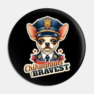 Chihuahua Policeman Pin