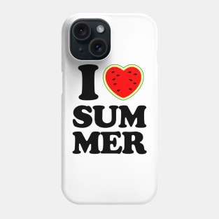 i love summer heart watermelon Phone Case