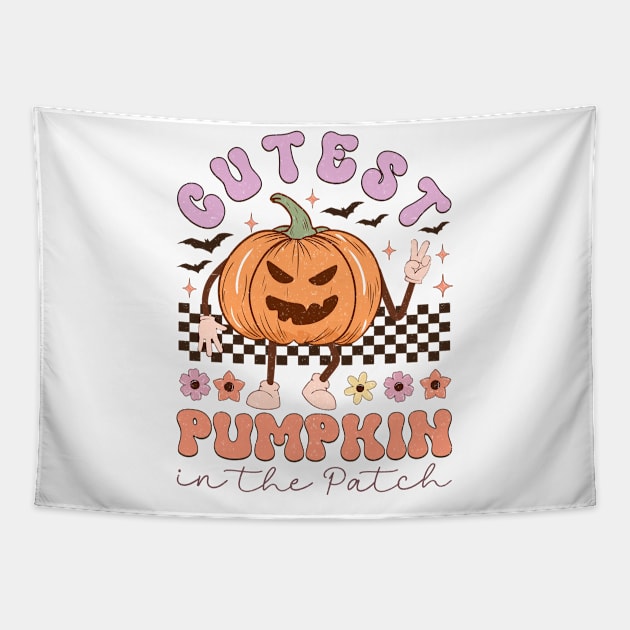 Halloween for girls cutest pumpkin Tapestry by Positively Petal Perfect 