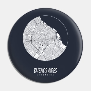 Buenos Aires, Argentina City Map - Full Moon Pin