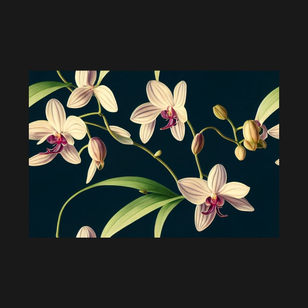 Botanical Drawing of an Orchid by melbournedesign