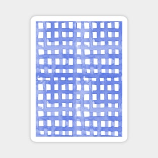 Watercolor grid - periwinkle Magnet