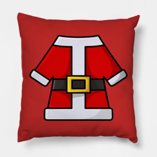 Santa Claus coat with buttons and belt vector icon illustration. Pillow