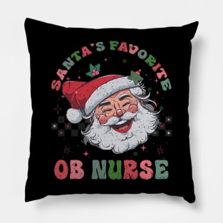 Santa's Favorite OB Nurse Pillow