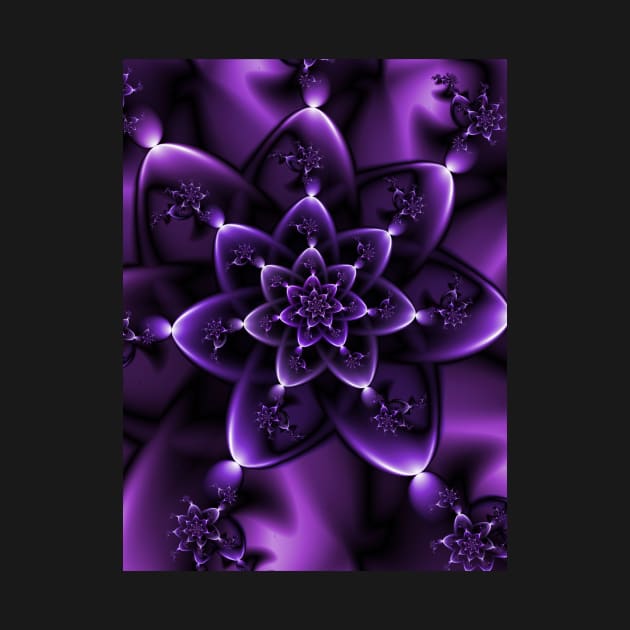 Purple Fractal Rose by pinkal