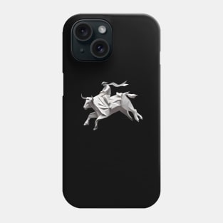 Origami Bull Rider Phone Case