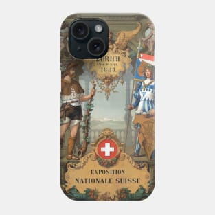 Zurich 1883 Exposition Nationale Suisse Vintage Poster Phone Case