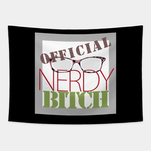 Official Nerdy Bitch Logo Tapestry by Nerdy Bitches Podcast