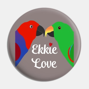 Eclectus Male Female Love Heart Pin