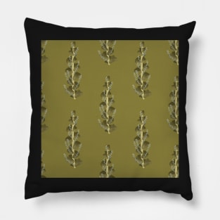 Knifeleaf Wattle Leaves Dark Green Pillow