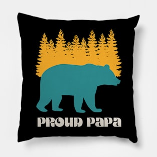 Proud Papa Forest Bear Pillow