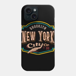 New York Vintage logo badge typography lettering Phone Case