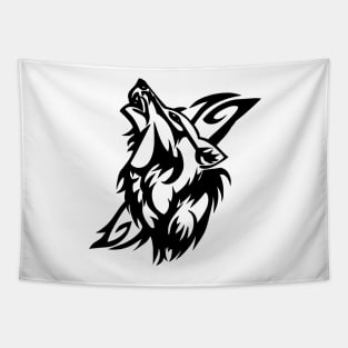 Tribal Wolf Tapestry