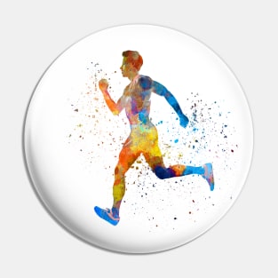 Man running sprinting jogging Pin