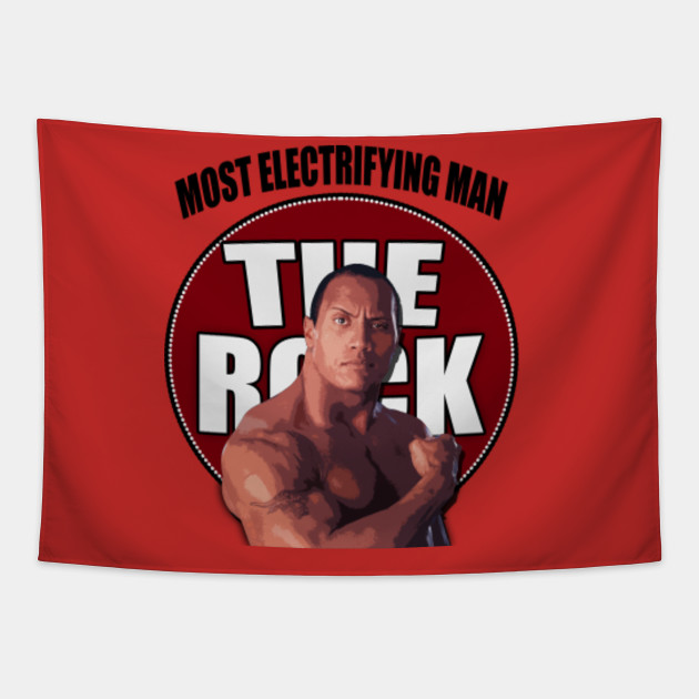 The Rock WWE Tee Shirt Wwe Tapestry TeePublic