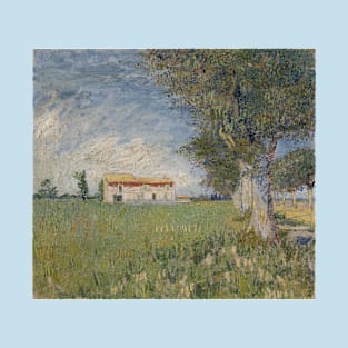 Farmhouse in a wheatfield - Vincent van Gogh T-Shirt