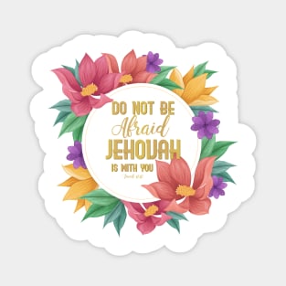 Jehovah is with you Isaiah 41:10 Flowers Magnet