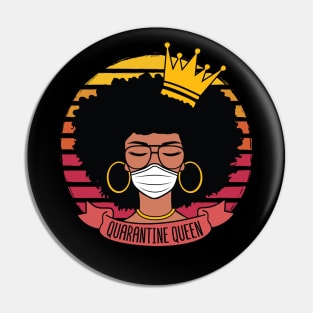 Retro Vintage Quarantine Queen Black Women Gift Pin