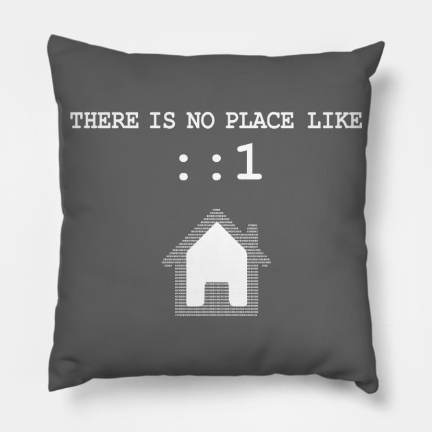 There’s No Place Like Home ::1 Local Host IP6 sysadmin Pillow by alltheprints