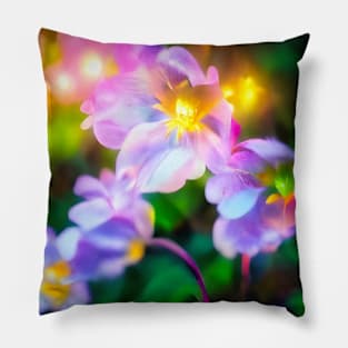 Glowing Abstract Fantasy flowers Pillow