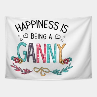 Happiness Is Being A Ganny Wildflowers Valentines Mothers Day Tapestry