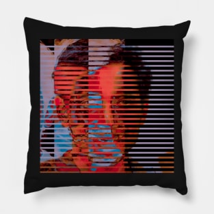 SLICE ME UP Glitch Art Surreal Pillow