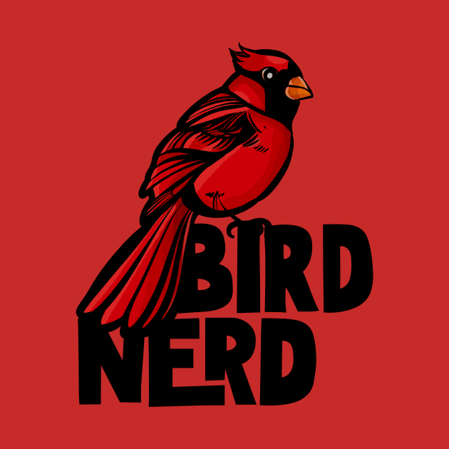 Bird Nerd Red Cardinal by bubbsnugg