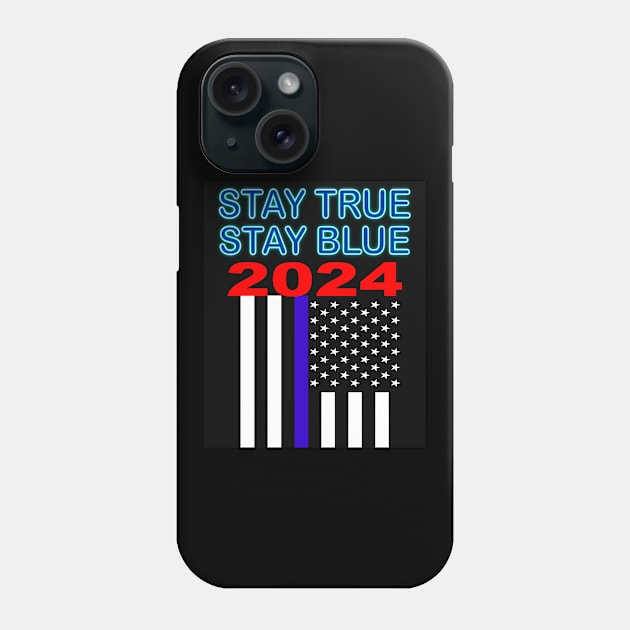 Back the Blue Flag shirt, Stay True, Stay Blue Phone Case by SidneyTees