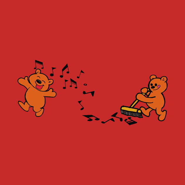 teddy bear pals singing and sweeping by wolfmanjaq
