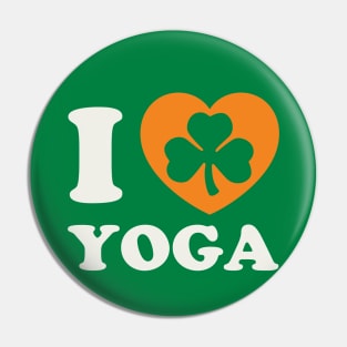 St Patricks Day Yoga Irish Yoga Teacher Shamrock Heart Pin