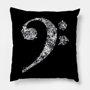 F clef,Bass clef,Love Music,musical notes. Pillow