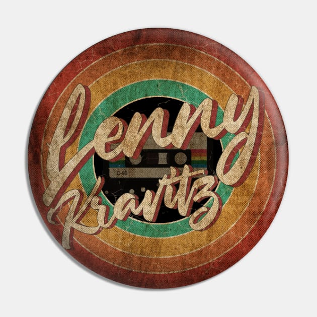 Lenny Kravitz Vintage Circle Art Pin by antongg