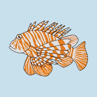 Happy lionfish cartoon illustration T-Shirt