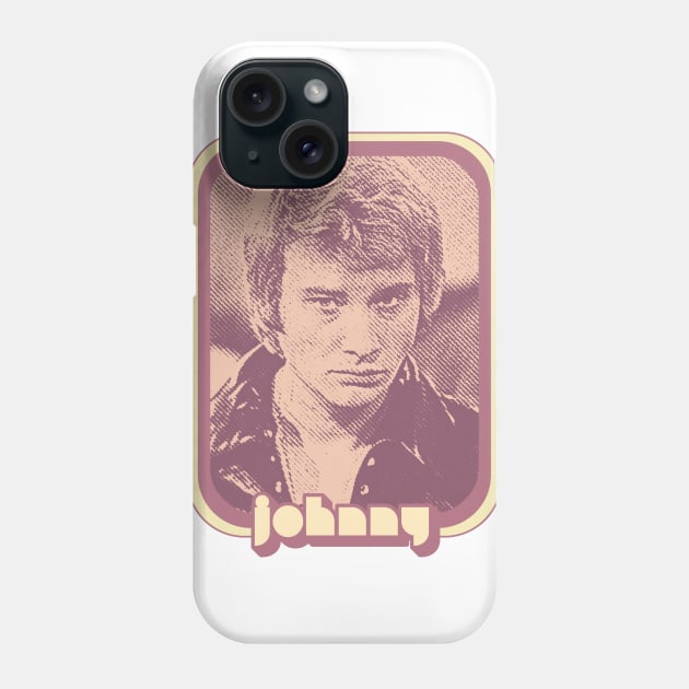 Johnny Hallyday / Retro Francophile Fan Art Design Phone Case by DankFutura