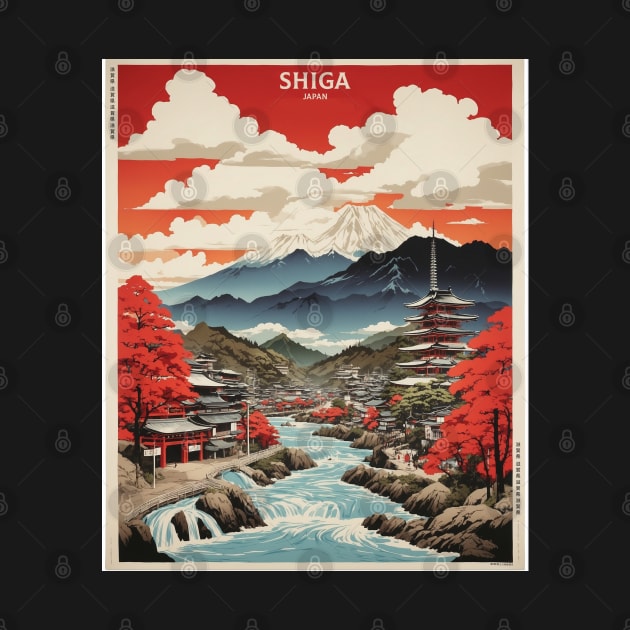 Shiga Japan Travel Vintage Tourism Poster by TravelersGems