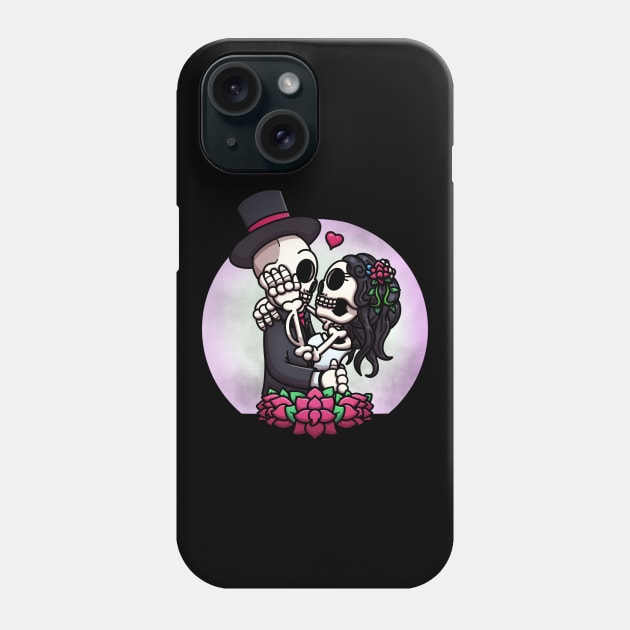 Skeletons Getting Married Phone Case by TheMaskedTooner