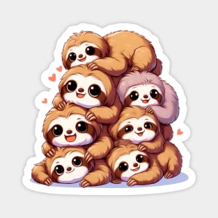 sloths stack Magnet