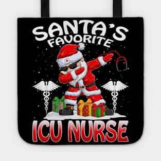 Santas Favorite Icu Nurse Christmas T Shirt Tote